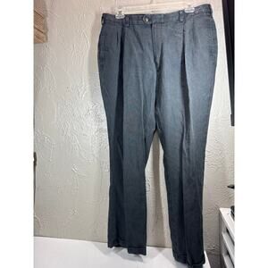 Jos A Banks Travellers Collection Mens Pleated Front Chino Linen Pants Sz 42x30